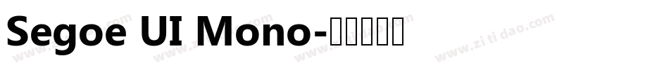 Segoe UI Mono字体转换